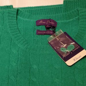 Alan Flusser - Men's Green Crewneck Cashmere Sweater NWT Size XL